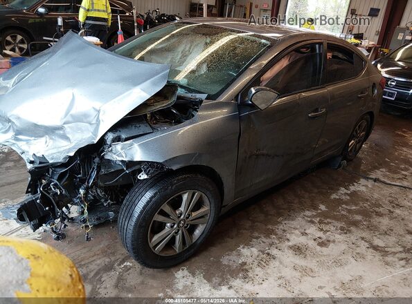 5NPD84LF2JH392629 2018 HYUNDAI ELANTRA Gray Vista tres cuartos delantera izquierda