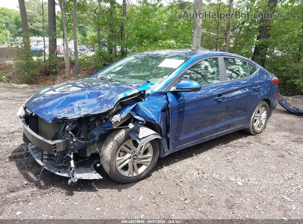 5NPD84LF2KH441846 2019 HYUNDAI ELANTRA Dark Blue Front left
