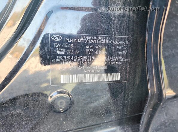 5NPD84LF2KH446688 2019 HYUNDAI ELANTRA Black 