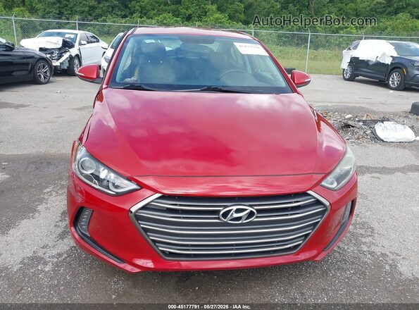 5NPD84LF3HH016161 2017 HYUNDAI ELANTRA Red Սարքավորումների վահանակի տեսք