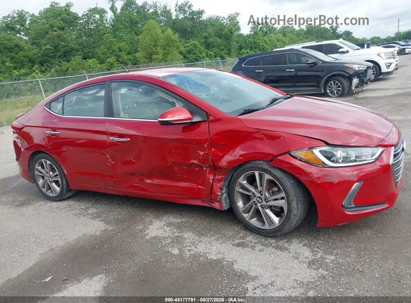 5NPD84LF3HH016161 2017 HYUNDAI ELANTRA Red Սալոնի հետևի տեսք