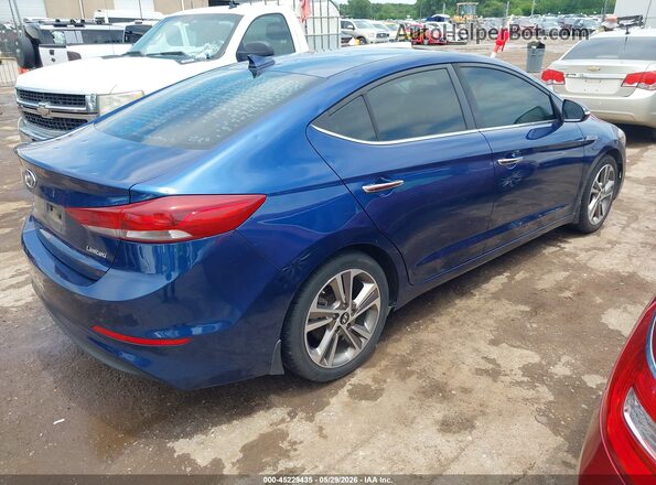 5NPD84LF3HH179554 2017 HYUNDAI ELANTRA Blue Trasero derecho