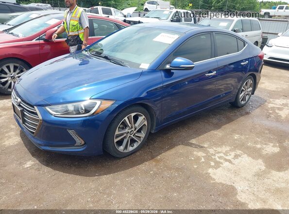 5NPD84LF3HH179554 2017 HYUNDAI ELANTRA Blue Vista tres cuartos delantera izquierda