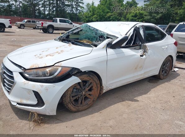 5NPD84LF3JH237958 2018 HYUNDAI ELANTRA White Առջևի ձախ երեք քառորդ տեսարան