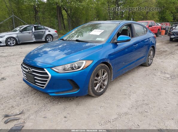5NPD84LF3JH312965 2018 HYUNDAI ELANTRA Blue Front left