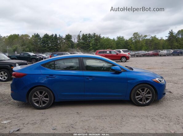 5NPD84LF3JH312965 2018 HYUNDAI ELANTRA Blue Instrument cluster view
