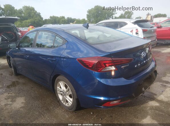 5NPD84LF3KH443931 2019 HYUNDAI ELANTRA Blue Rear left