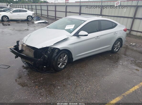 5NPD84LF4JH322355 2018 HYUNDAI ELANTRA Silver წინა მარცხენა ხედი სამი მეოთხედიდან