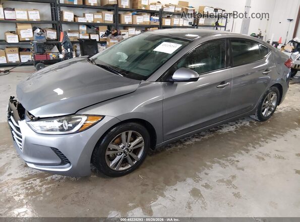 5NPD84LF4JH328558 2018 HYUNDAI ELANTRA Gray წინა მარცხენა ხედი სამი მეოთხედიდან