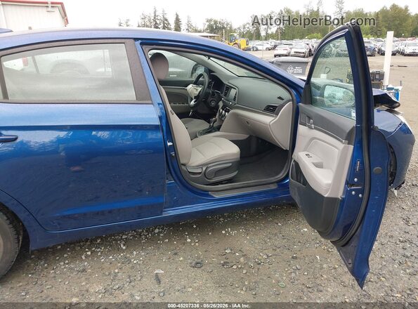 5NPD84LF4KH447910 2019 HYUNDAI ELANTRA Blue წინა სალონის ხედი