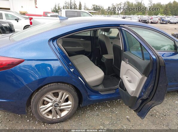 5NPD84LF4KH447910 2019 HYUNDAI ELANTRA Blue VIN კოდის სტიკერის ხედი