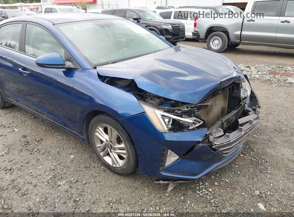 5NPD84LF4KH447910 2019 HYUNDAI ELANTRA Blue წინა ხედი