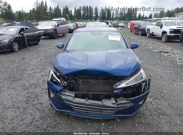 5NPD84LF4KH447910 2019 HYUNDAI ELANTRA Blue უკანა სალონის ხედი