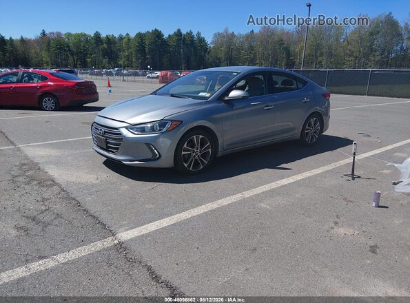 5NPD84LF5HH001063 2017 HYUNDAI ELANTRA Silver წინა მარცხენა ხედი სამი მეოთხედიდან
