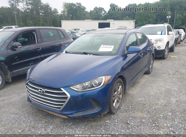 5NPD84LF5HH104533 2017 HYUNDAI ELANTRA Blue წინა მარცხენა ხედი სამი მეოთხედიდან