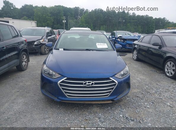 5NPD84LF5HH104533 2017 HYUNDAI ELANTRA Blue ხელსაწყოთა პანელის ხედი