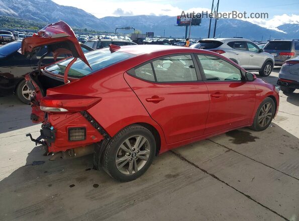 5NPD84LF5JH307203 2018 HYUNDAI ELANTRA Красный Задняя правая четверть