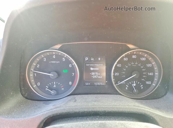 5NPD84LF5JH307203 2018 HYUNDAI ELANTRA Красный Вид щитка приборов