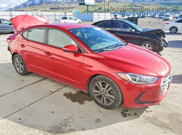 5NPD84LF5JH307203 2018 HYUNDAI ELANTRA Красный Передняя правая четверть