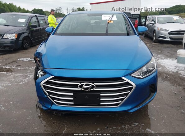 5NPD84LF5JH365070 2018 HYUNDAI ELANTRA Blue Вид задньої частини салону