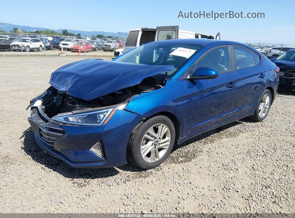 5NPD84LF5KH418013 2019 HYUNDAI ELANTRA Blue Front left