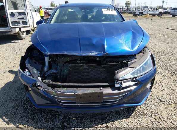 5NPD84LF5KH418013 2019 HYUNDAI ELANTRA Blue Front view
