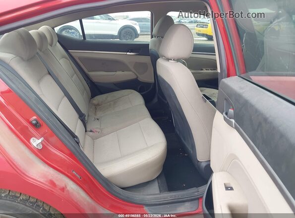 5NPD84LF5KH429125 2019 HYUNDAI ELANTRA Red VIN կոդի պիտակի տեսք