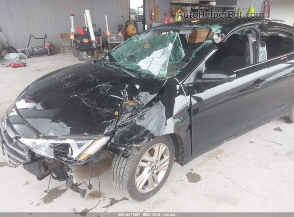 5NPD84LF5KH443140 2019 HYUNDAI ELANTRA Black Front view