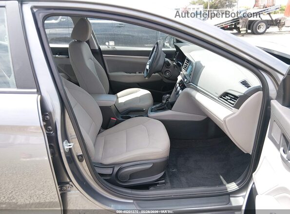 5NPD84LF5KH475490 2019 HYUNDAI ELANTRA Gray Вид салону спереду