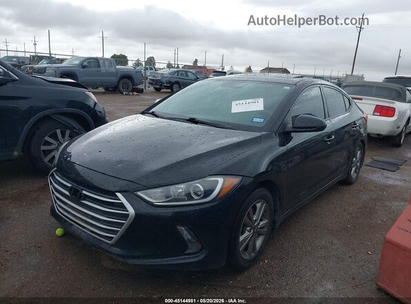 5NPD84LF6HH203376 2017 HYUNDAI ELANTRA Black წინა მარცხენა ხედი სამი მეოთხედიდან