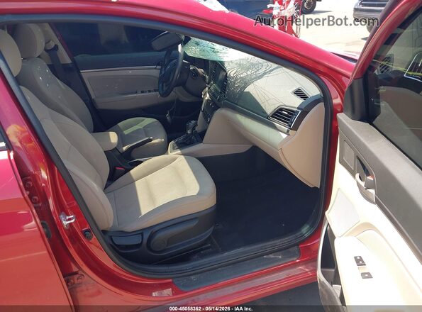 5NPD84LF6JH217073 2018 HYUNDAI ELANTRA Red Widok wnętrza z przodu