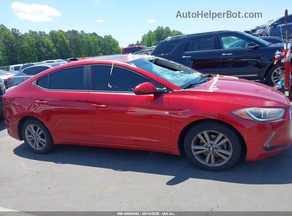 5NPD84LF6JH217073 2018 HYUNDAI ELANTRA Red Widok wnętrza z tyłu