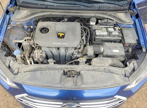 5NPD84LF6JH285406 2018 HYUNDAI ELANTRA Blue Սալոնի հետևի տեսք