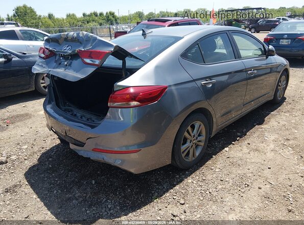 5NPD84LF6JH286409 2018 HYUNDAI ELANTRA Gray 