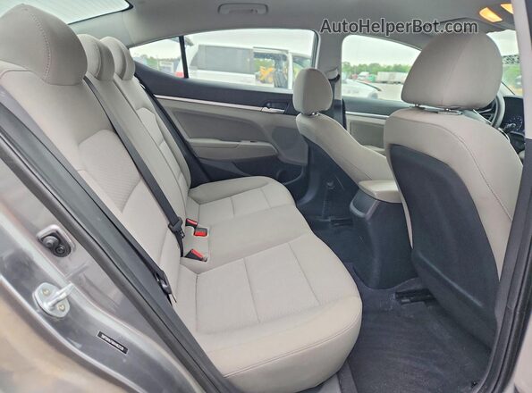 5NPD84LF6KH462120 2019 HYUNDAI ELANTRA Gray Rear seats view
