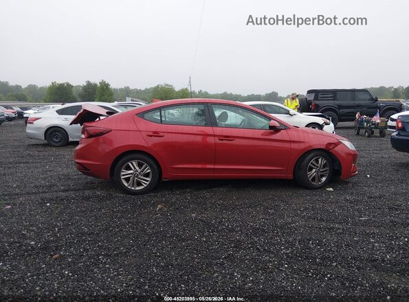 5NPD84LF6LH522074 2020 HYUNDAI ELANTRA Red Rear interior view