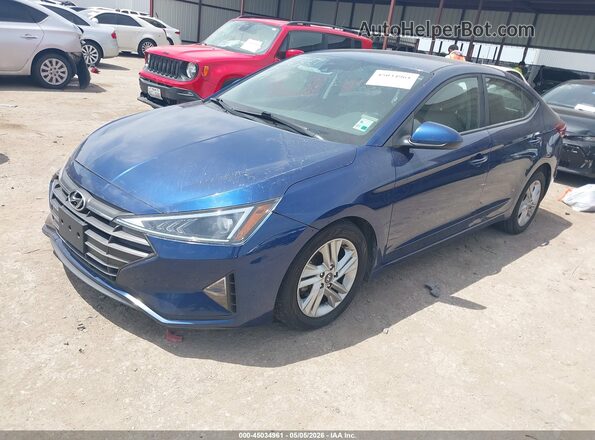 5NPD84LF6LH558539 2020 HYUNDAI ELANTRA Blue წინა მარცხენა ხედი სამი მეოთხედიდან