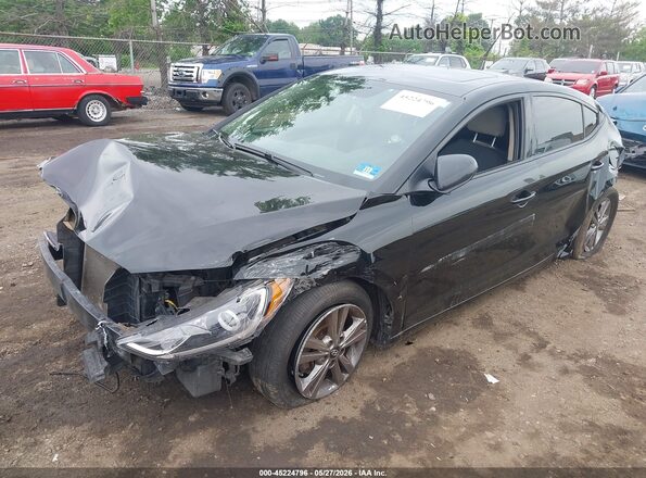 5NPD84LF7HH171411 2017 HYUNDAI ELANTRA Черный Передняя левая четверть