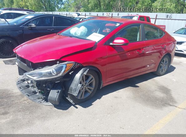 5NPD84LF7JH278996 2018 HYUNDAI ELANTRA Red Vista tres cuartos delantera izquierda