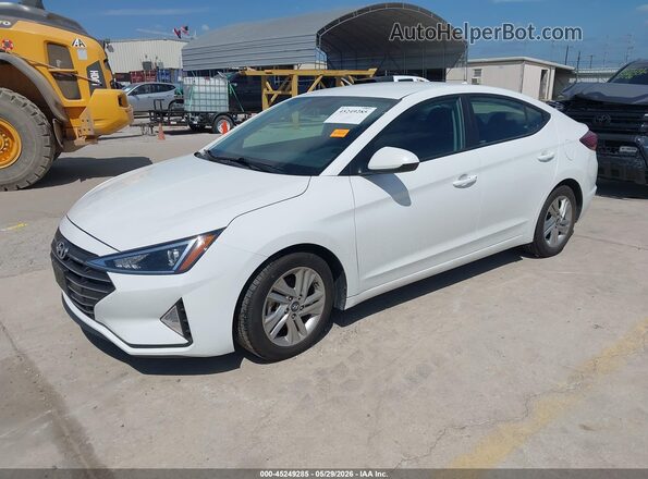 5NPD84LF7KH474910 2019 HYUNDAI ELANTRA White Vista tres cuartos delantera izquierda