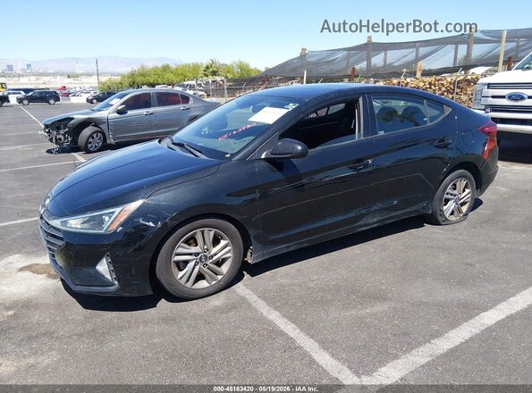5NPD84LF7KH490265 2019 HYUNDAI ELANTRA Black Առջևի ձախ երեք քառորդ տեսարան