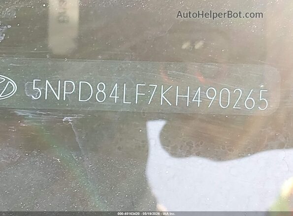 5NPD84LF7KH490265 2019 HYUNDAI ELANTRA Black Շարժիչի բաժամունքի տեսք