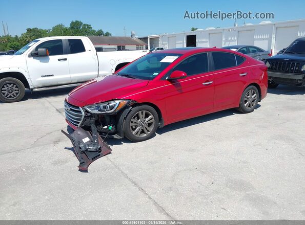 5NPD84LF8JH228401 2018 HYUNDAI ELANTRA Maroon წინა მარცხენა ხედი სამი მეოთხედიდან