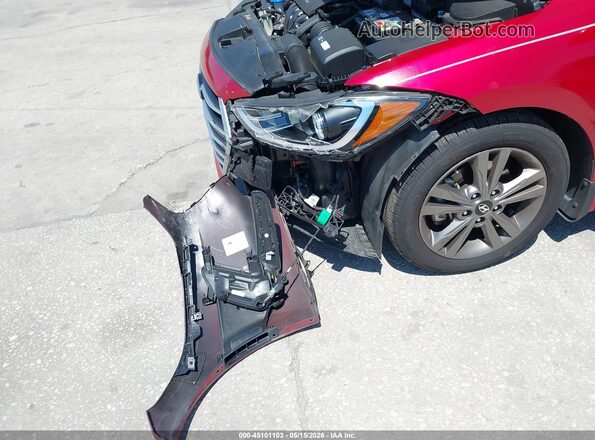 5NPD84LF8JH228401 2018 HYUNDAI ELANTRA Maroon წინა ხედი