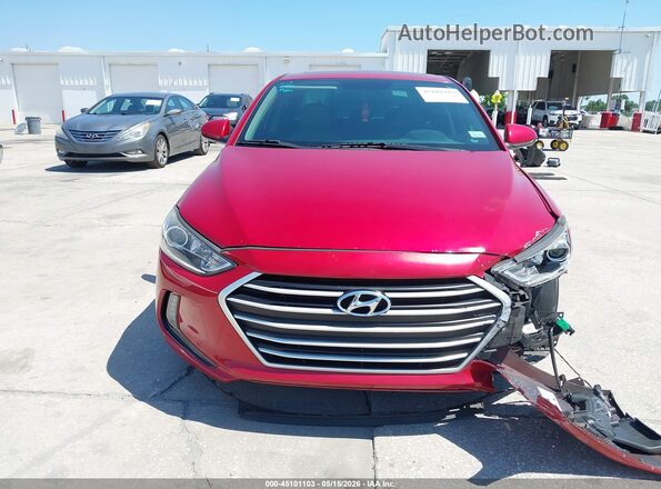 5NPD84LF8JH228401 2018 HYUNDAI ELANTRA Maroon ხელსაწყოთა პანელის ხედი