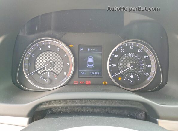5NPD84LF8KH435422 2019 HYUNDAI ELANTRA Blue ხელსაწყოთა პანელის ხედი