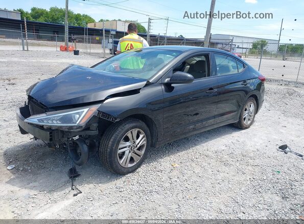 5NPD84LF8KH448459 2019 HYUNDAI ELANTRA Black წინა მარცხენა ხედი სამი მეოთხედიდან
