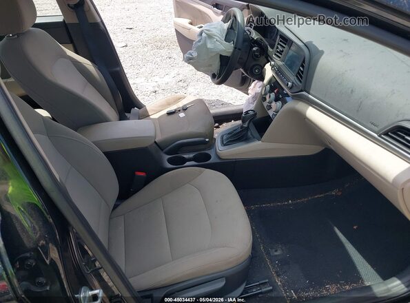 5NPD84LF8KH448459 2019 HYUNDAI ELANTRA Black წინა სალონის ხედი