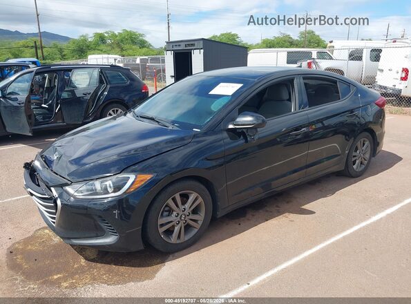 5NPD84LF9HH035782 2017 HYUNDAI ELANTRA Black წინა მარცხენა ხედი სამი მეოთხედიდან