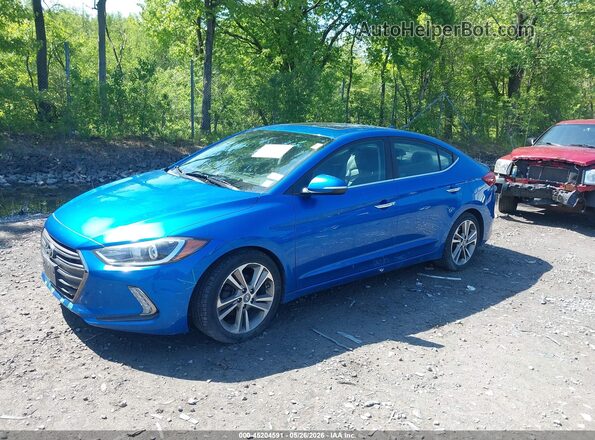 5NPD84LF9HH120301 2017 HYUNDAI ELANTRA Blue Front left